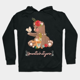 Teddy Bär Umwelt Schutz Prinzessin Blumen Süß Hoodie